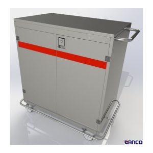 Carro Para Transporte de Material Contaminado em Aço Inox - LI 1560